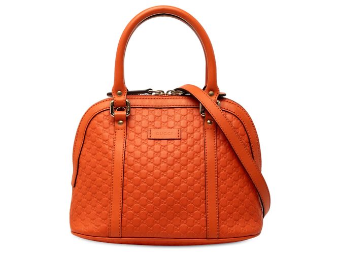 Bolsa Gucci Orange Mini Microguccissima Dome Satchel Laranja