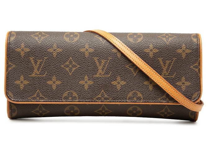 Louis Vuitton Brown Monogram Pochette Twin GM Marrone