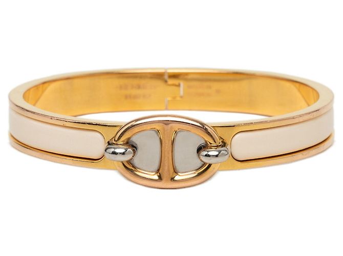 Hermès Pulseira Hermes Mini Click Chaine d'Ancre Dourado Cru