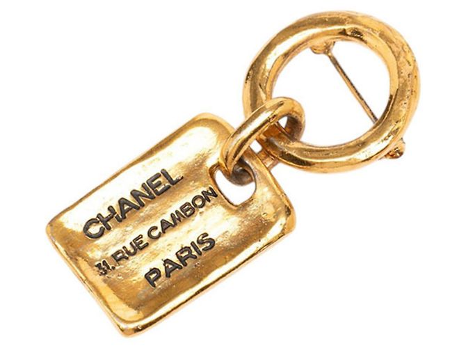 Cambon Spilla Chanel placcata in oro D'oro