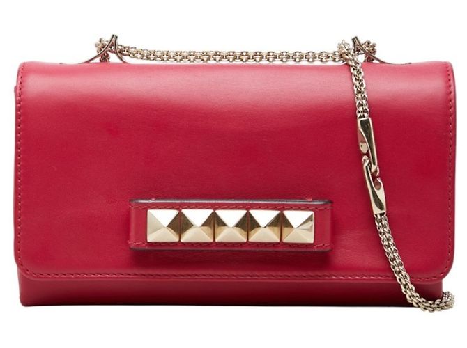 Bolso de hombro con cadena Valentino Rockstud Rosa