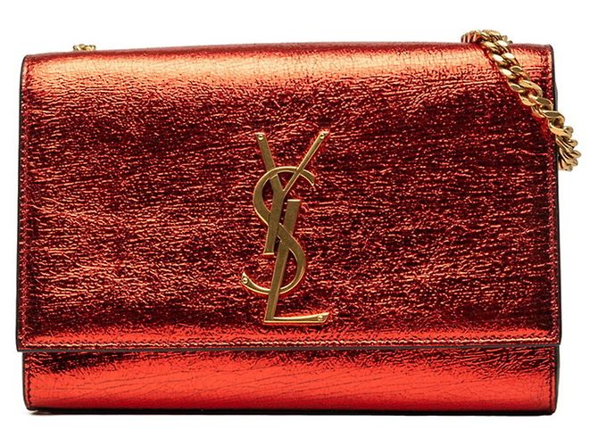Autre Marque Bolso de hombro Saint Laurent YSL Logo Cassandra con cadena Roja