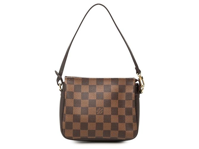 Louis Vuitton Damier Trouse Makeup Accessory Pouch Handbag Marron