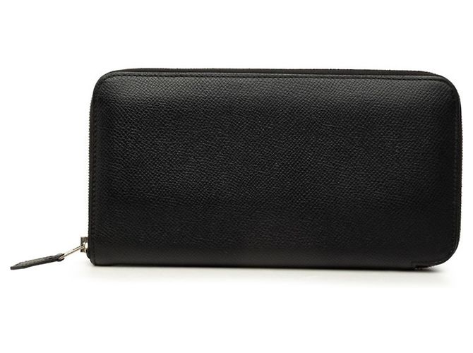 Hermès Hermes Azap Long Round Zip Geldbörse Schwarz