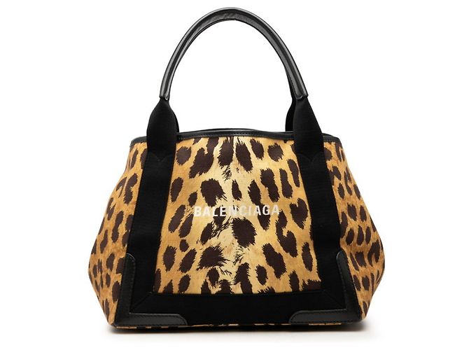 Bolsa Cabas S Balenciaga Navy Marrom
