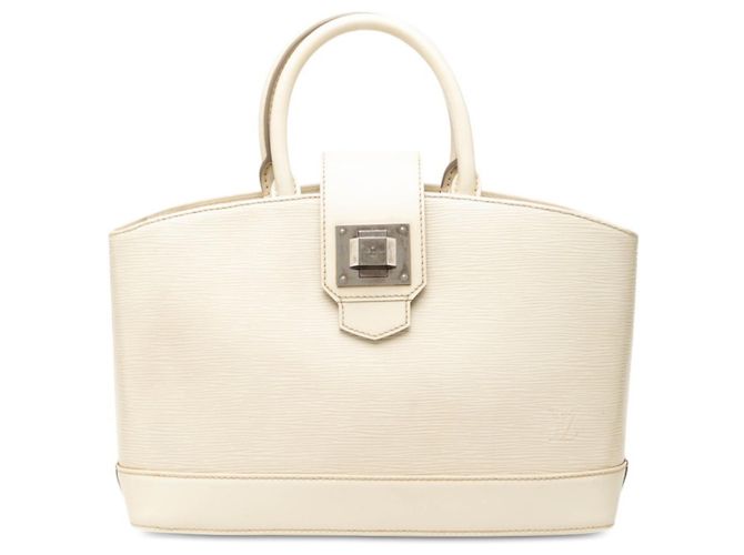 Louis Vuitton Epi Mirabeau PM Handtasche Weiß Aus weiß