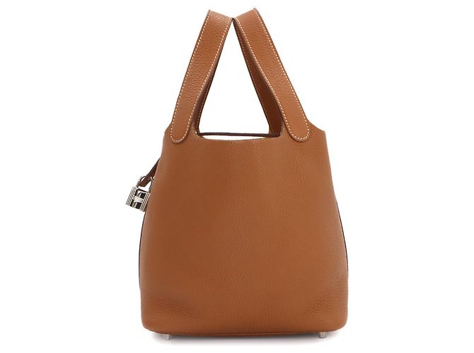 Hermès Bolsa Hermes Picotin Lock PM Dourado