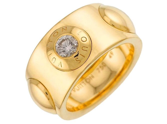 Louis Vuitton Grand Bague Empreinte Diamond Ring Ring Gelb