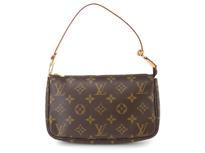 Sac à main Louis Vuitton Monogram Pochette Accessoires Marron Monogramme