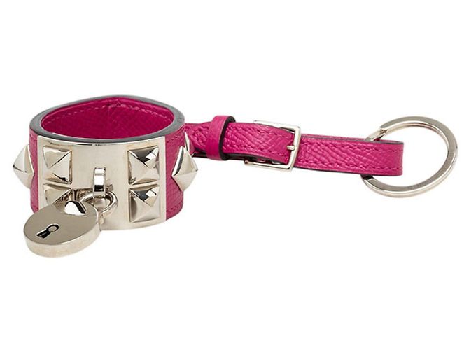Hermès Hermes Collier de Chien Charm Keyring Argento Porpora