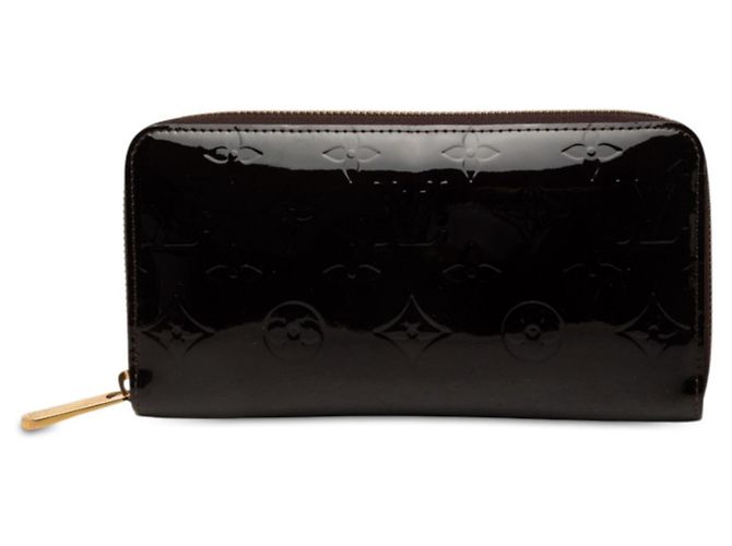 Louis Vuitton Monogram Vernis Zippy Wallet Dark red Purple