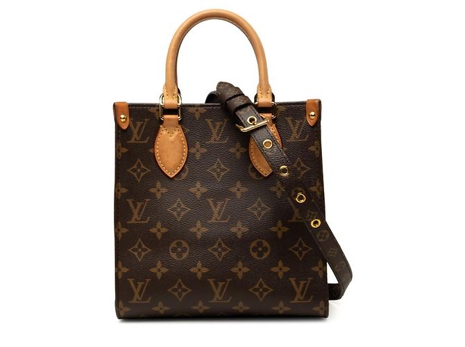 Sac à main Louis Vuitton Monogram Sac Plat BB Marron Monogramme