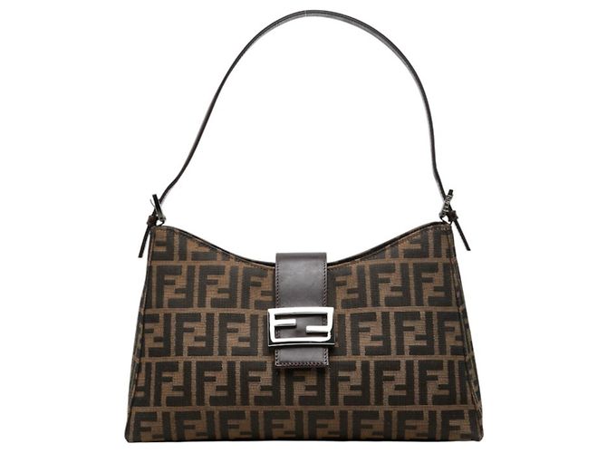 Borsa monospalla Fendi Zucca Marrone