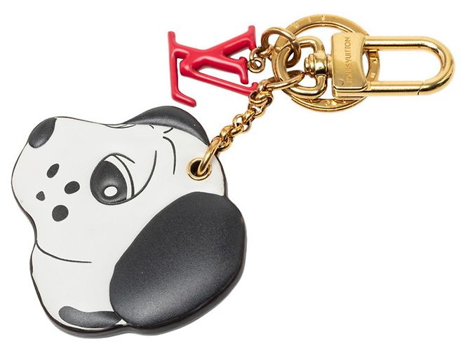 Porte-clés Animogram Chien Dalmatien Louis Vuitton Noir Blanc