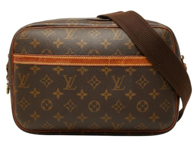 Borsa a tracolla Louis Vuitton Monogram Reporter PM Marrone
