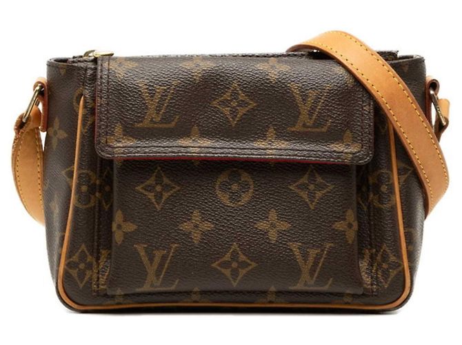 Louis Vuitton Monogram Viva Cite PM Crossbody Shoulder Bag Brown