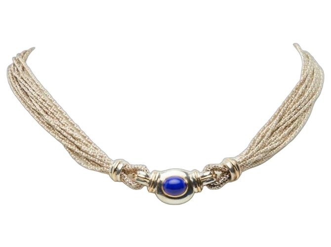 Autre Marque Collana a catena in argento Tiffany & Co. con lapislazzuli