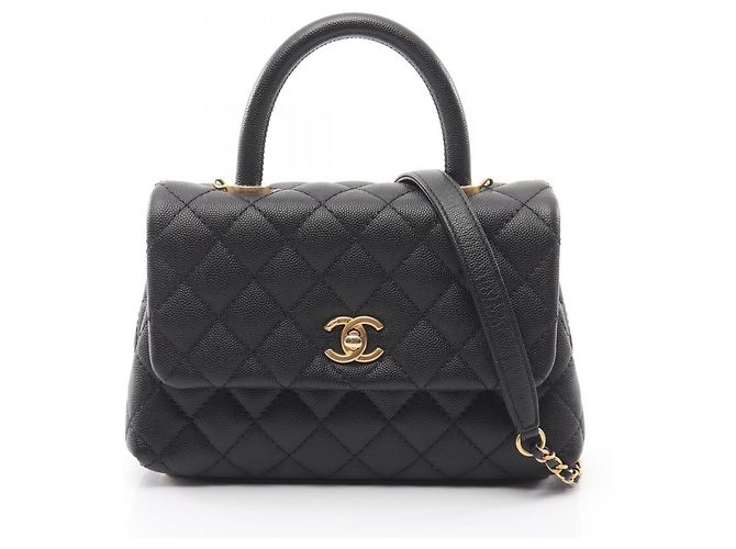Bolso Chanel Coco Handle Flap Matelassé Negro