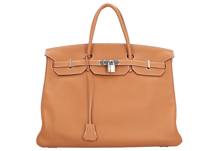 Hermès Borsa Hermes Birkin 40 Marrone D'oro