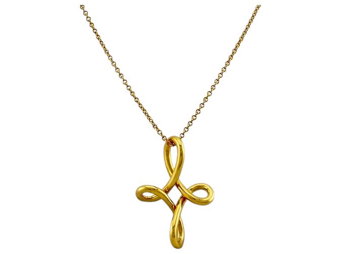 Autre Marque Collar Cruz Infinity Tiffany & Co. en Oro Amarillo 18K