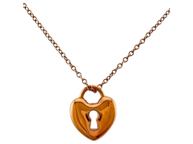 Autre Marque Collar Heart Lock de Tiffany & Co. en oro rosa de 18K