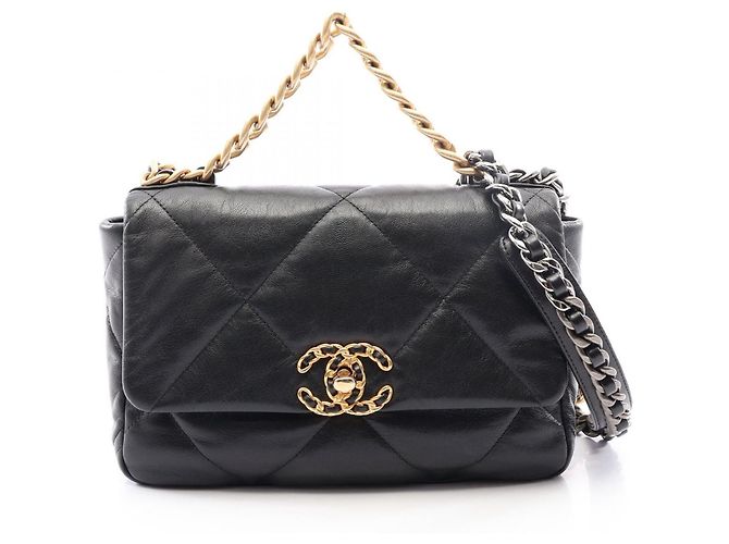 Borsa a tracolla Chanel 19 Dixneuf Matelassé Nero