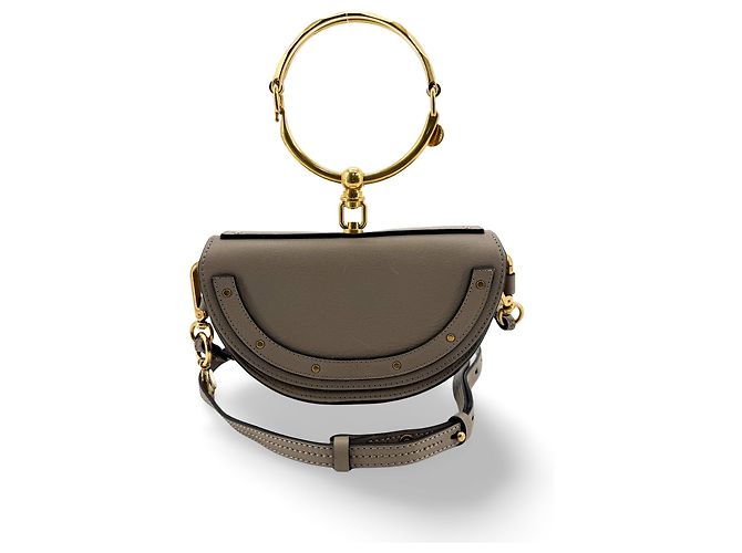 Chloé Chloe Nile Leather Small Castaño