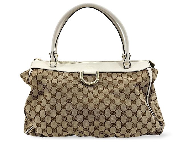 Gucci D-Ring GG Canvas Medium Beige