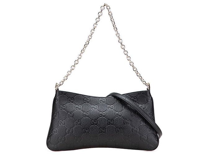 Borsa Gucci GG Emblem Medium Chain Nero