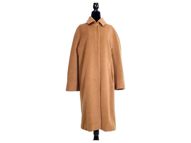 Max Mara Casaco de Lã Virgem Cor Tabaco Marrom