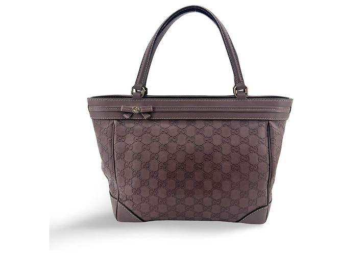 Gucci Mayfair Guccissima Leather Medium Braun