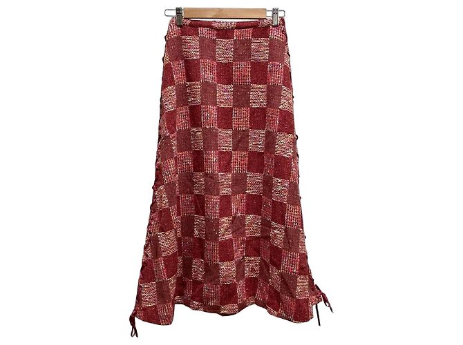 Autre Marque WONDERFUL WORLD Tweed-Maxirock Pink