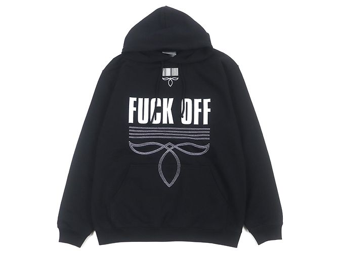 Autre Marque VTMNTS FUCK OFF Kapuzenpullover aus Baumwolle Schwarz