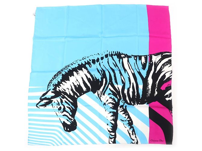 Autre Marque Christian Dior D-Jungle Pop Silk Scarf Multiple colors