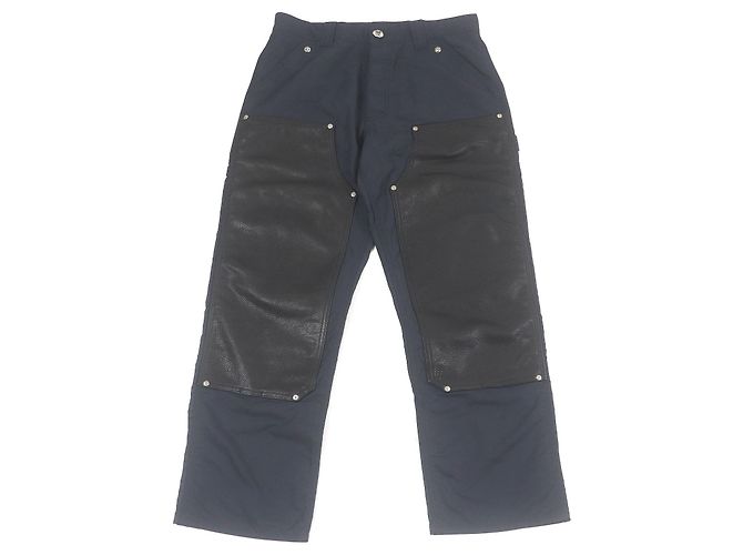 Calças Chrome Hearts Carpenter em couro e nylon Azul Azul marinho
