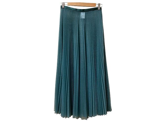Autre Marque TOMORROWLAND Plissierter Midi-Rock aus Polyester Grün