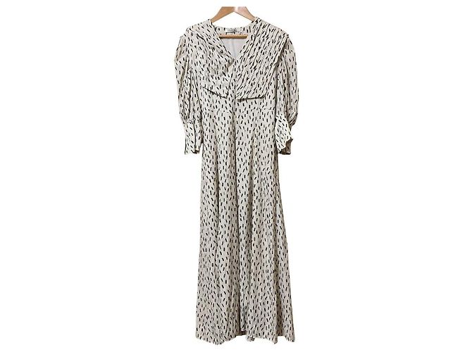 Autre Marque Abito Snidel Big Collar Bianco Crudo