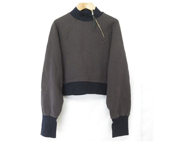 Autre Marque soyy. pullover en coton color scheme Marron