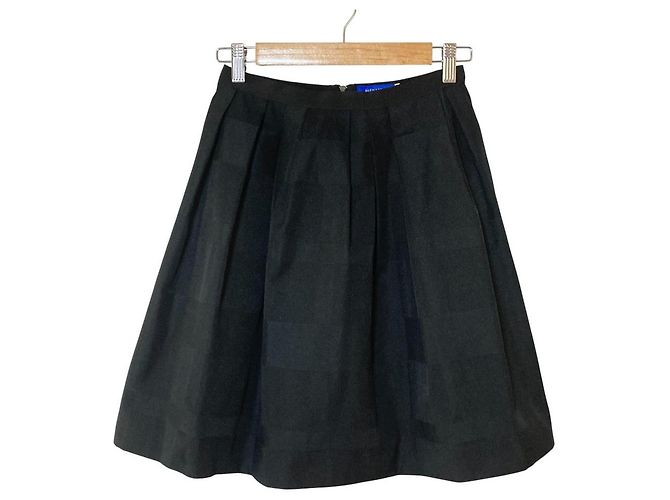 Autre Marque BLUE LABEL CRESTBRIDGE Saia evasê Shadow Check Preto