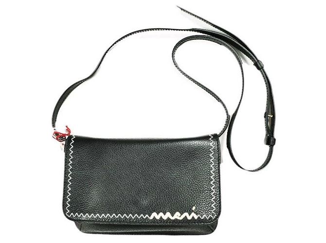 Borsa a tracolla 2way Marni Mending in pelle nera Nero