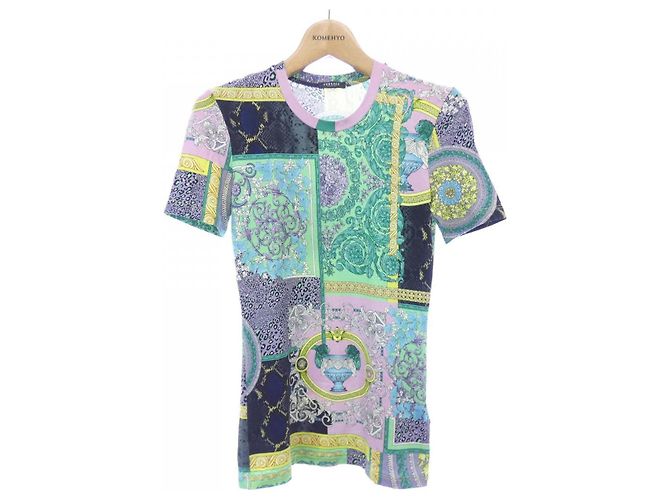 Versace T-shirt Black Pink Green