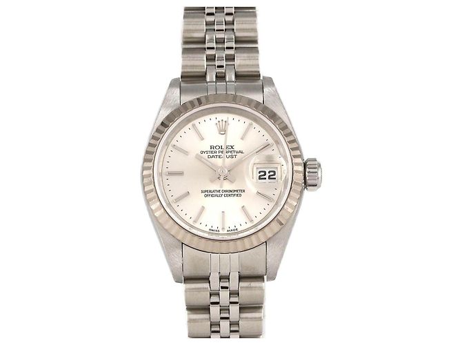 Rolex Datejust Stainless Steel White Gold Automatic Silber