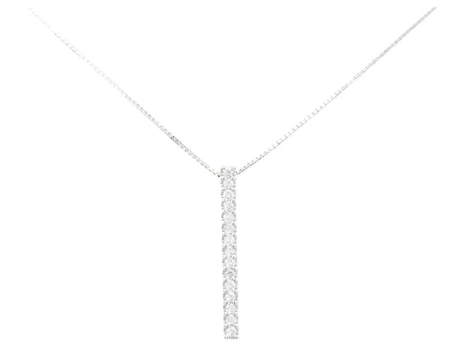 Autre Marque Collier en diamants Au750 Argenté