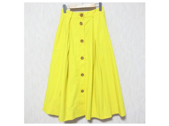 Autre Marque yori Falda larga con botones frontales Amarillo