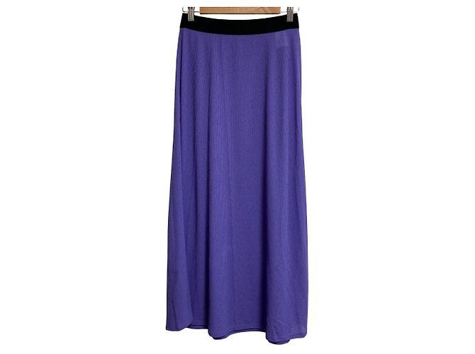 Autre Marque SALON adam et rope KINAN Falda larga acanalada transparente Púrpura