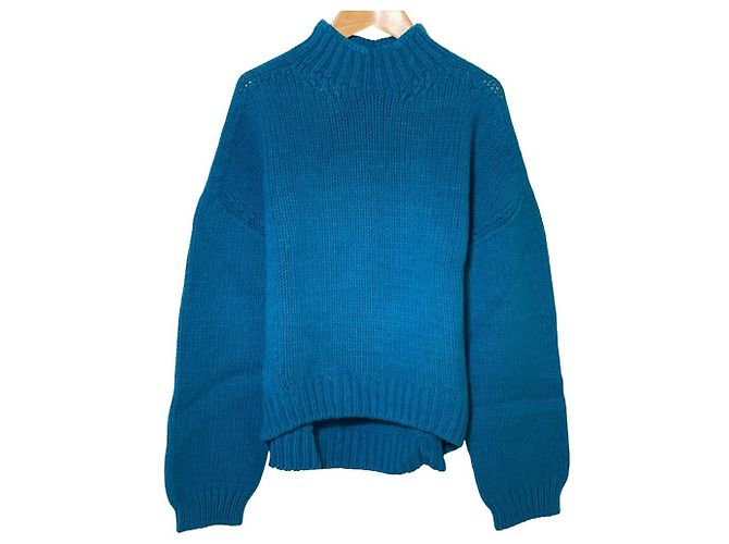 Autre Marque LE CIEL BLEU Low Gauge Strickpullover Blau