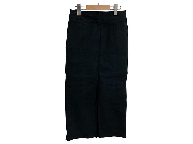 Autre Marque Jupe longue en coton stretch uni DES PRES Noir