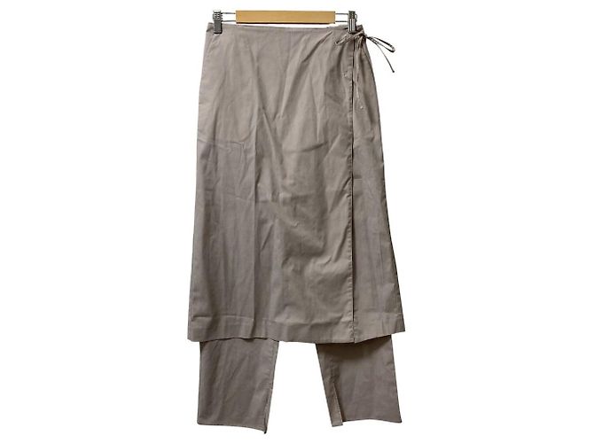 Autre Marque FRAMeWORK 2way Rockenhose aus Leinenmischung Beige