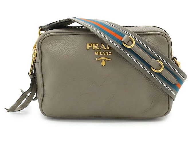 Bolsa de Ombro 2way em Couro Prada 1BH082 Marrom