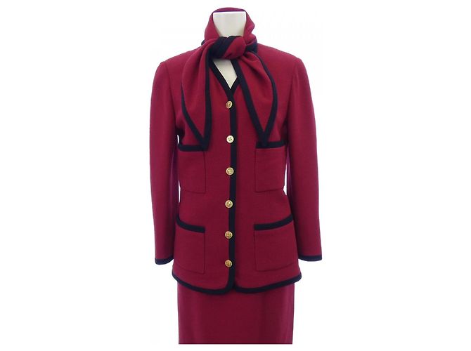 Conjunto de Traje Chanel Roja